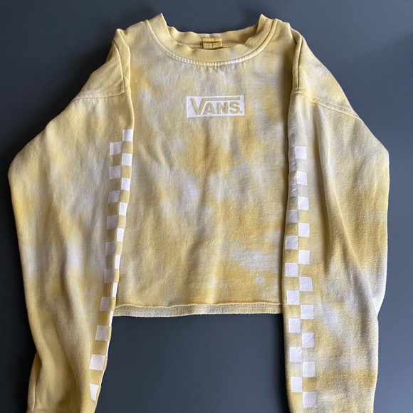 Yellow Slightly Cropped Vans Long Sleeve Shirt - Picture 1 of 2
